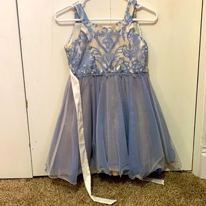 Pretty blue girls formal dress
